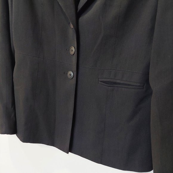 Denise Collection Black 3 Button Blazer, women's Size 10 - Picture 4 of 9